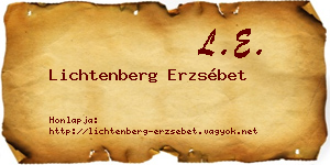 Lichtenberg Erzsébet névjegykártya